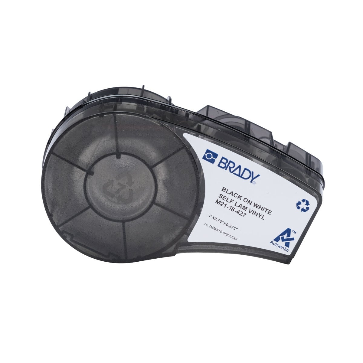 M21 Series Pre-sized Self Laminating Vinyl Wraps 0.75 in H x 1 in W BK/WH