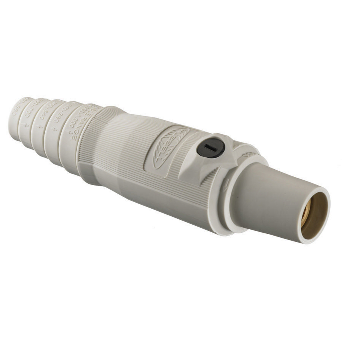 Heavy Duty Products, Single Pole Devices, Industrial Grade, Female, Plug, 300A 600V AC/DC, Single Conductor, Double Set Screws, White