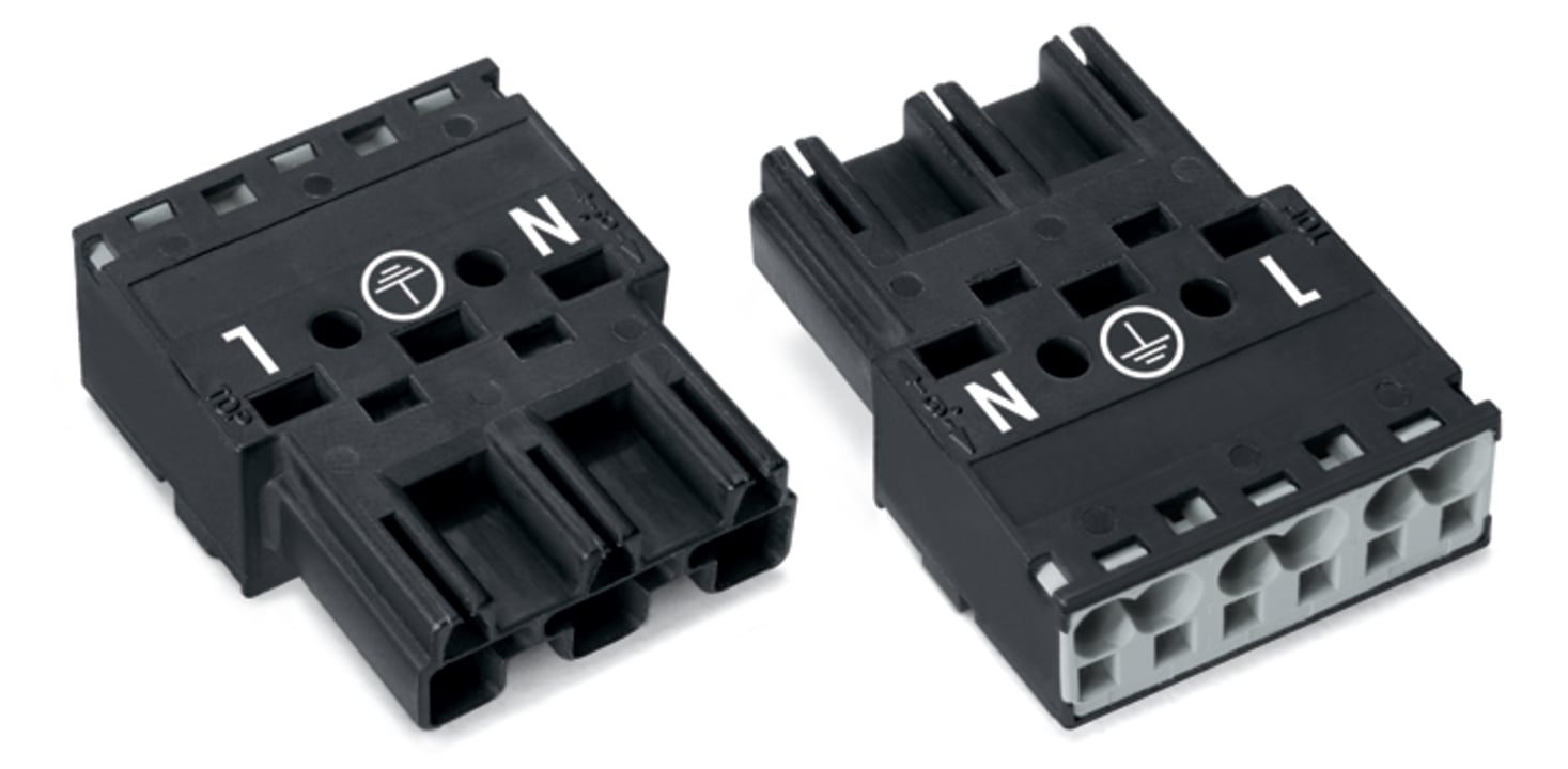 Plug; 3-pole; Cod. A; 4,00 mm; black
