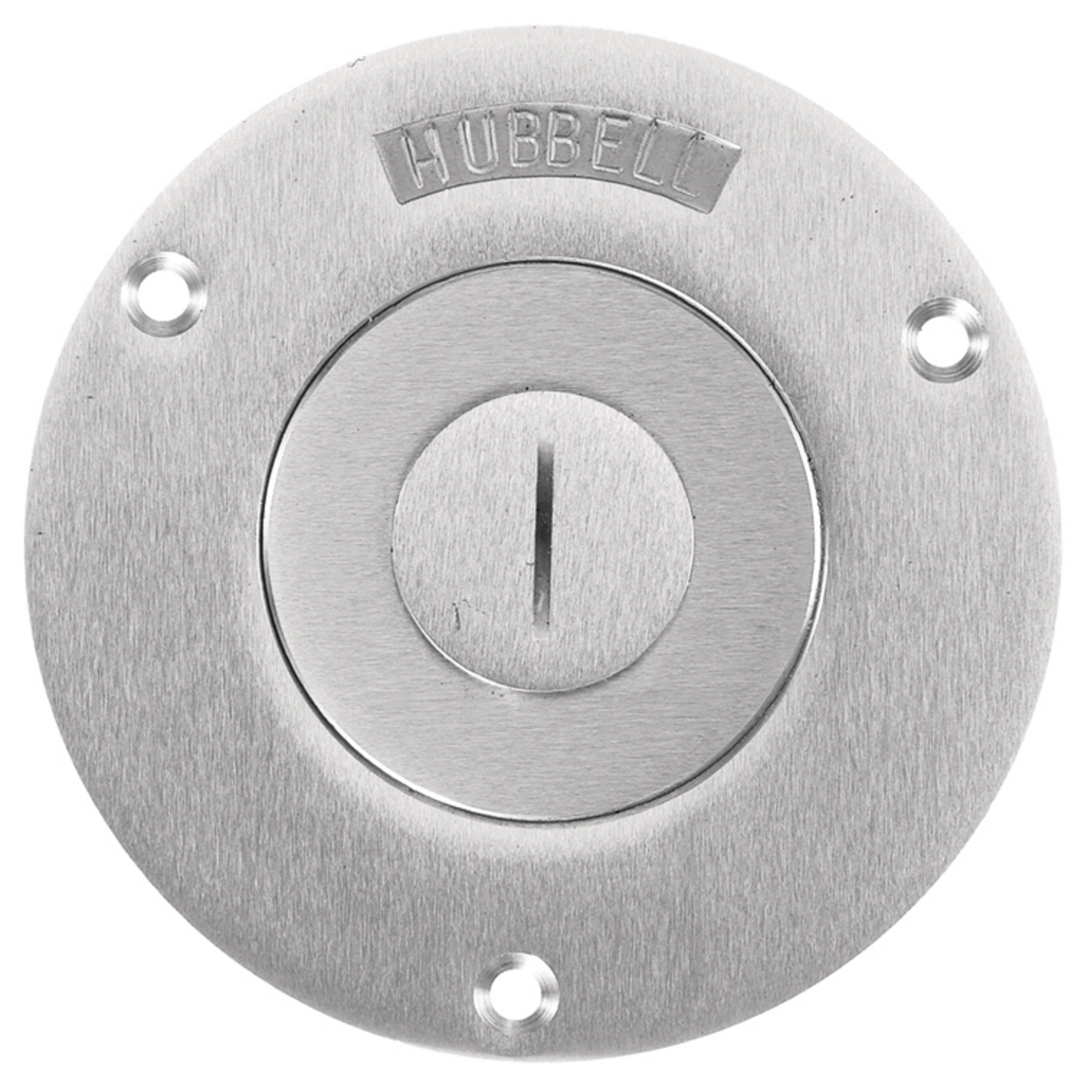 Flush Concrete Floor Box Series, 1-Gang Cover, Round, Combination 2-1/8"X 3/4" Threaded Opening, Aluminum