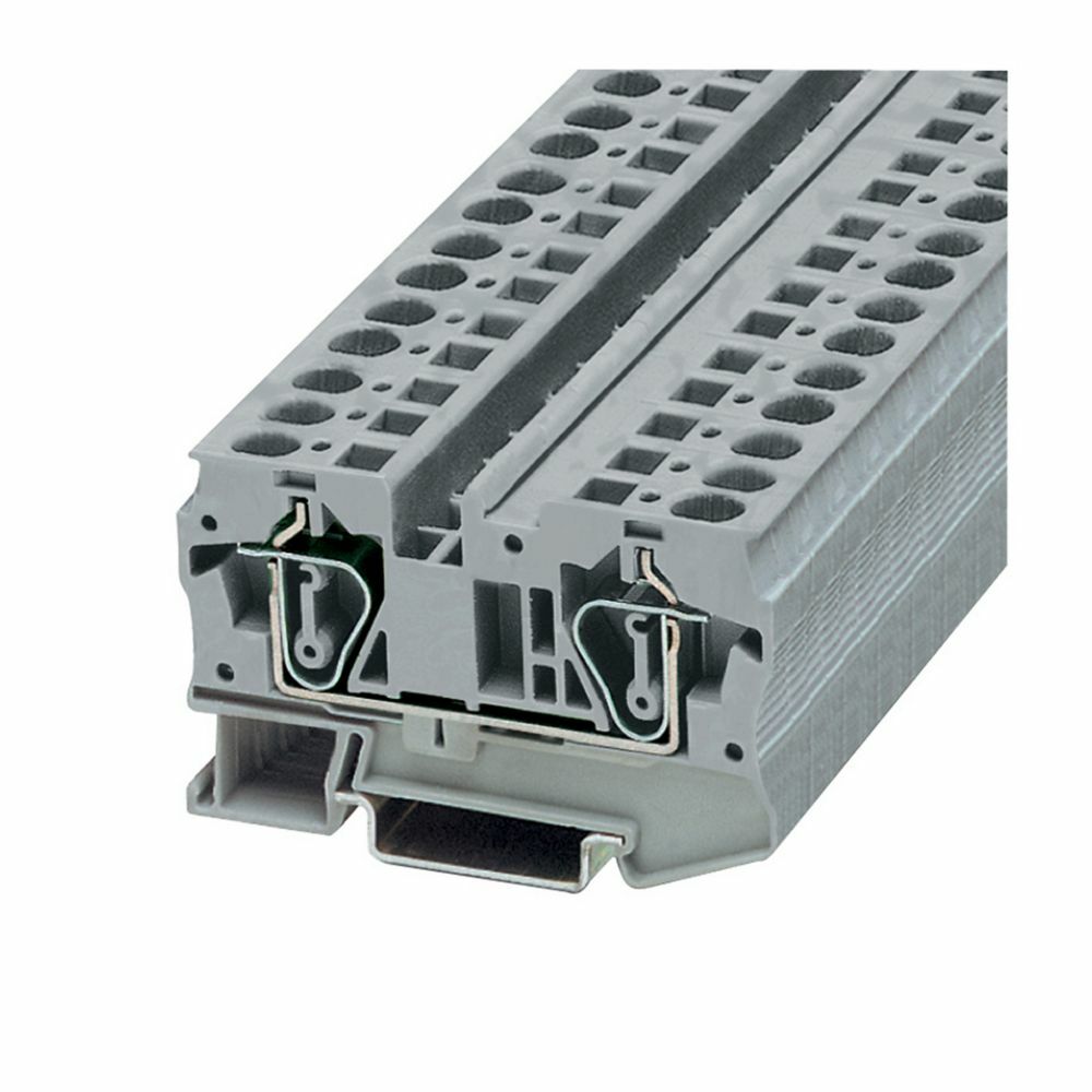 Eaton XB IEC terminal block, Spring Cage Single Level-Through-Feed Terminal Blocks, Machine Integration, IEC 52A, EN 45,36A UL 50A, 8 AWG/6 mm2 max wire, IEC 800V, EN 550V, UL 600V, IEC #24-8 AWG, EN #20-8 AWG, UL #20-8 AWG wire