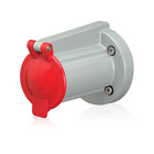 Receptacle Cover with Snap Back Lid, For 17, 19, 22R22, 22R23 Series, 90 Degree, Panel Receptacles, Red