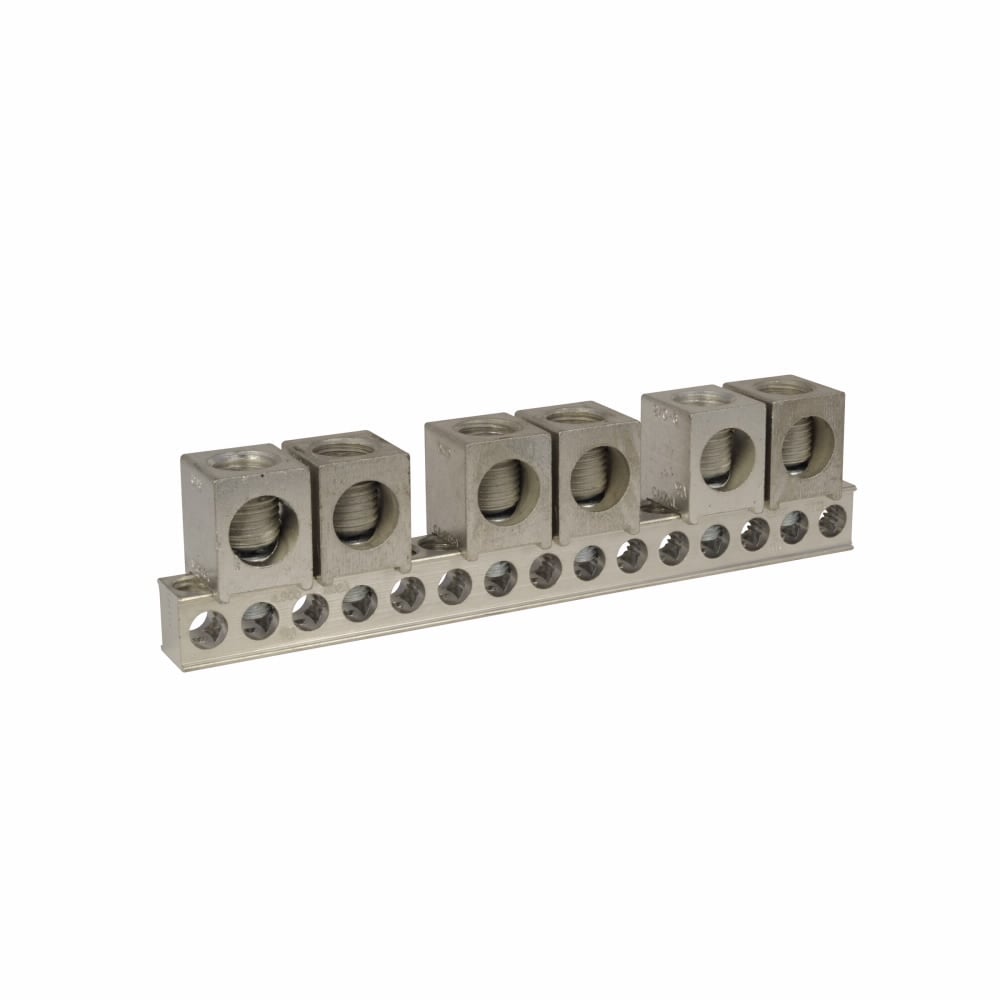 Eaton group metering ground bar, Suitable for MLO and MCB loadcenters and CB enclosures, Optional ground bar, Used with: Meter packs and meter stacks, Wire size: #6-2/0 kcmil
