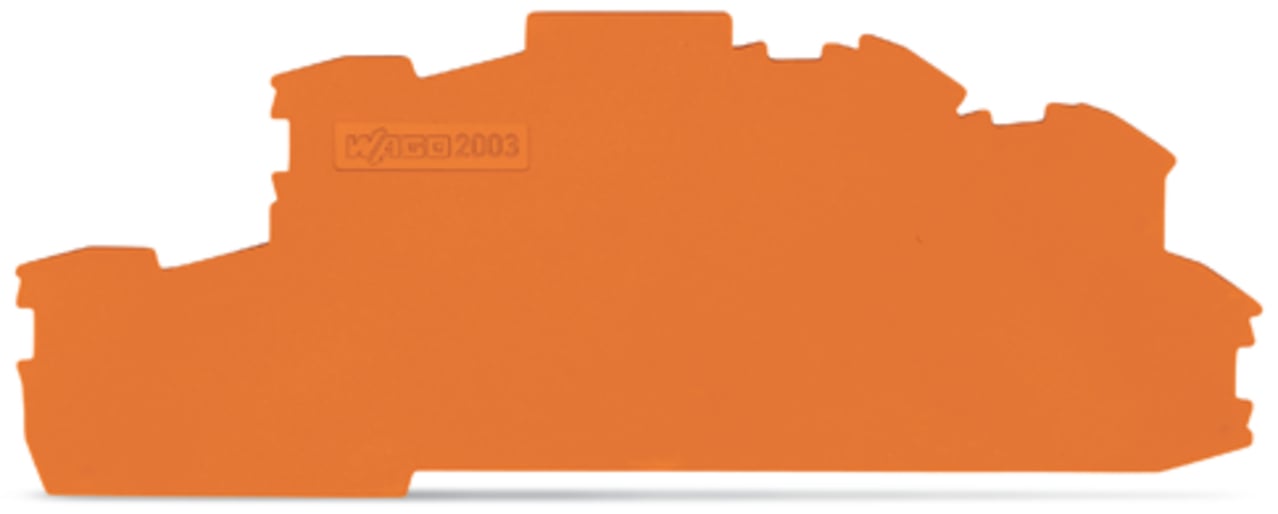 End and intermediate plate; 0.8 mm thick; orange