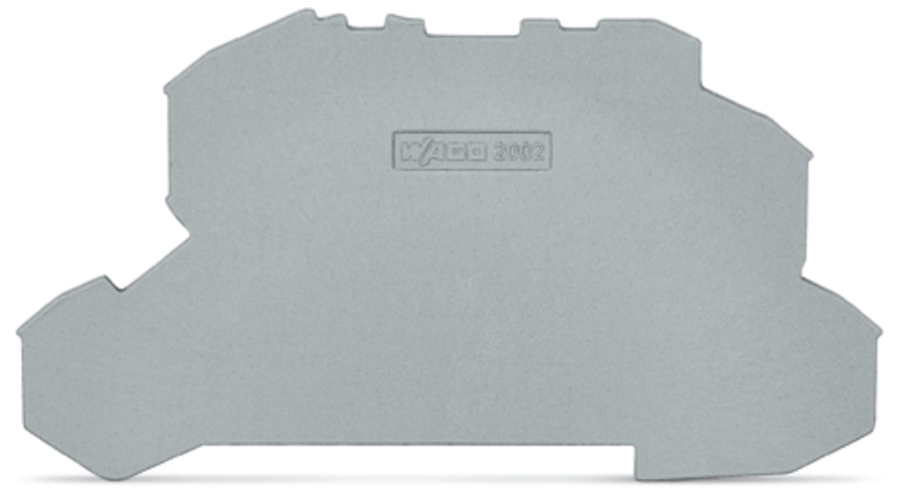 End and intermediate plate; 1 mm thick; gray
