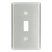 1-Gang Toggle Device Switch Wallplate, Standard Size, Device Mount, Aluminum