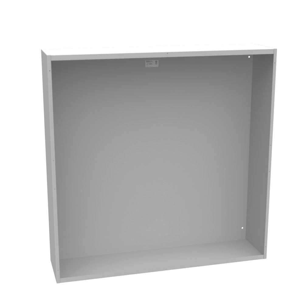 48x12x48 Screw Cover Type 1 UL Listed Steel No Knockouts ANSI 61 Gray Cover with teardrop Slots Mounting Holes in Back
