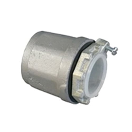 Conduit Hub With Bonding Screw; 1-1/2 Inch, Malleable Iron, Triple-Coat