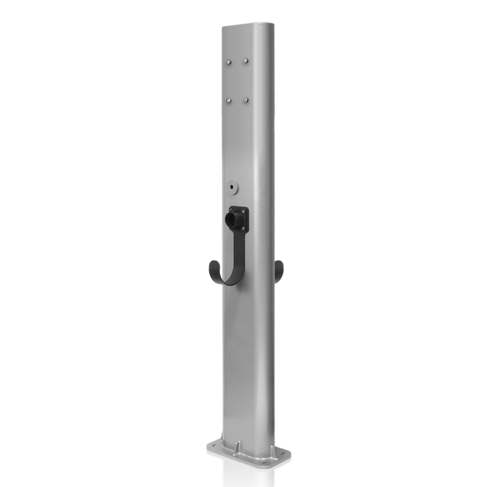 Dual Mount Charging Station Pedestal for use only with Evr-Green EV320, EV32W, EV480, EV48W, EV800 and EV80W. Level 2 Electric Vehicle Charging Stations. Front/Back Mounting. Mounting Hardware Included