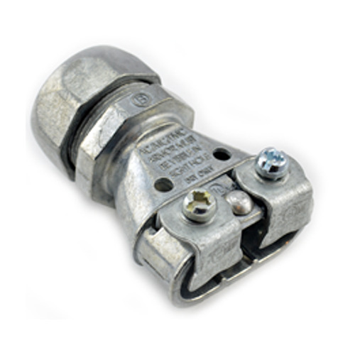 Mighty-Merge Transition Fittings 3/4" EMT to Duplex AC/MC/FMC Coupling.