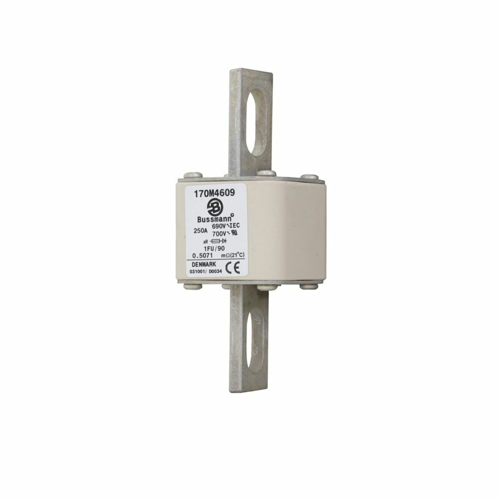 Eaton Bussmann series high speed square body fuse, 250 A, 690 V, 91 Millimeter, Size 1, None
