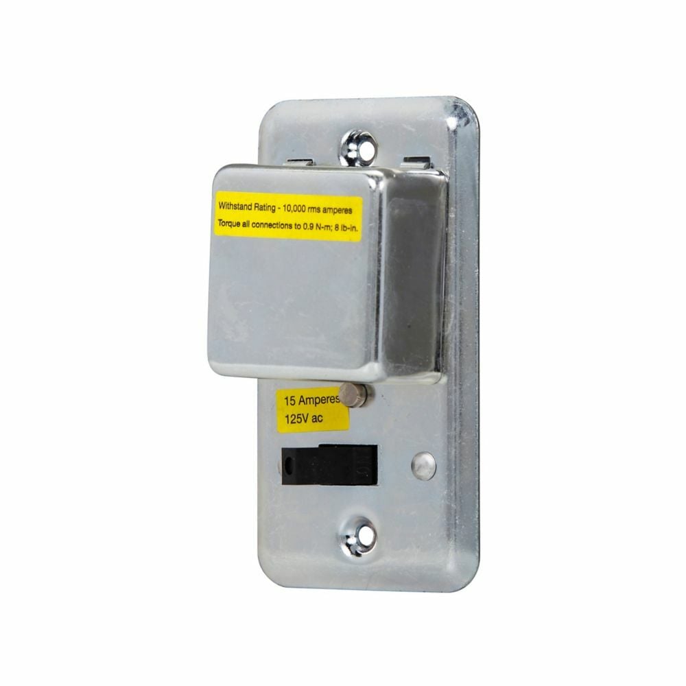 Eaton Bussmann series SSU fuse holder, Box Cover Unit, Handy box cover unit, Receptacle fuse holder single, fuse holder/switch, 15A, 125 Vac, Motor- 1/2 hp, box- 2-1/4 in, Blister pack