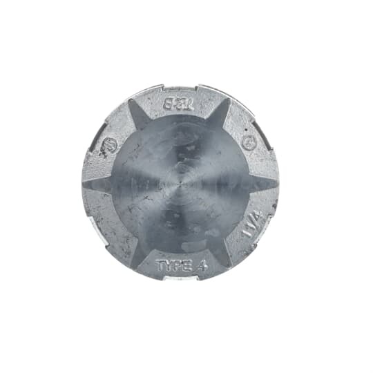 1-1/4 Inch Zinc Capoff with Thermoplastic Insulating Throat, Sealing Ring Nitrile (BUNA-N) for Use with Rigid/IMC Conduit