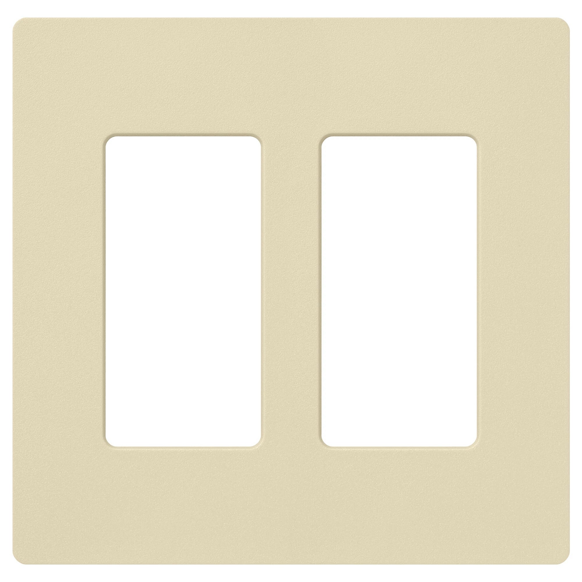 Claro Wallplate, Satin Finish, Two-gang in sand