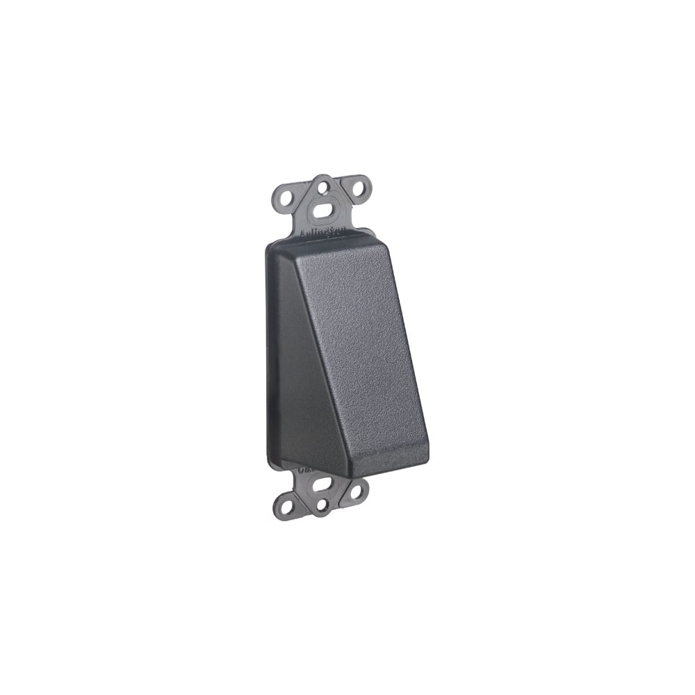 Reversible non metallic cable entrance hood for existing cables. Single Gang. Color White. Decorator Device Style. Includes two #6 screws. Color Black.