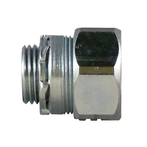 Compression Connector, 1/2 inch, Steel, Male Threaded x Compression