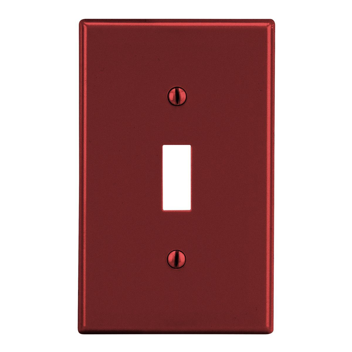 Wallplate, Mid-Size 1-Gang, Toggle, Red