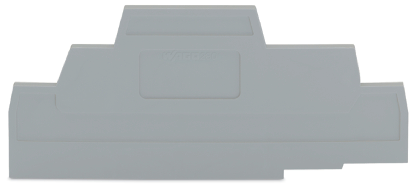 End and intermediate plate; 2.5 mm thick; gray