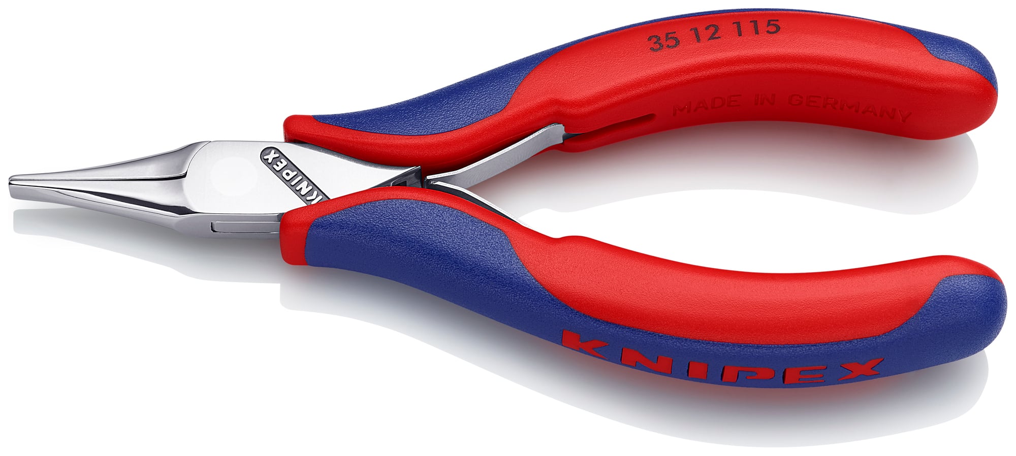 Electronics Pliers-Flat Tips, 4 1/2 in., Multi-Component, Polished, Flat Jaws