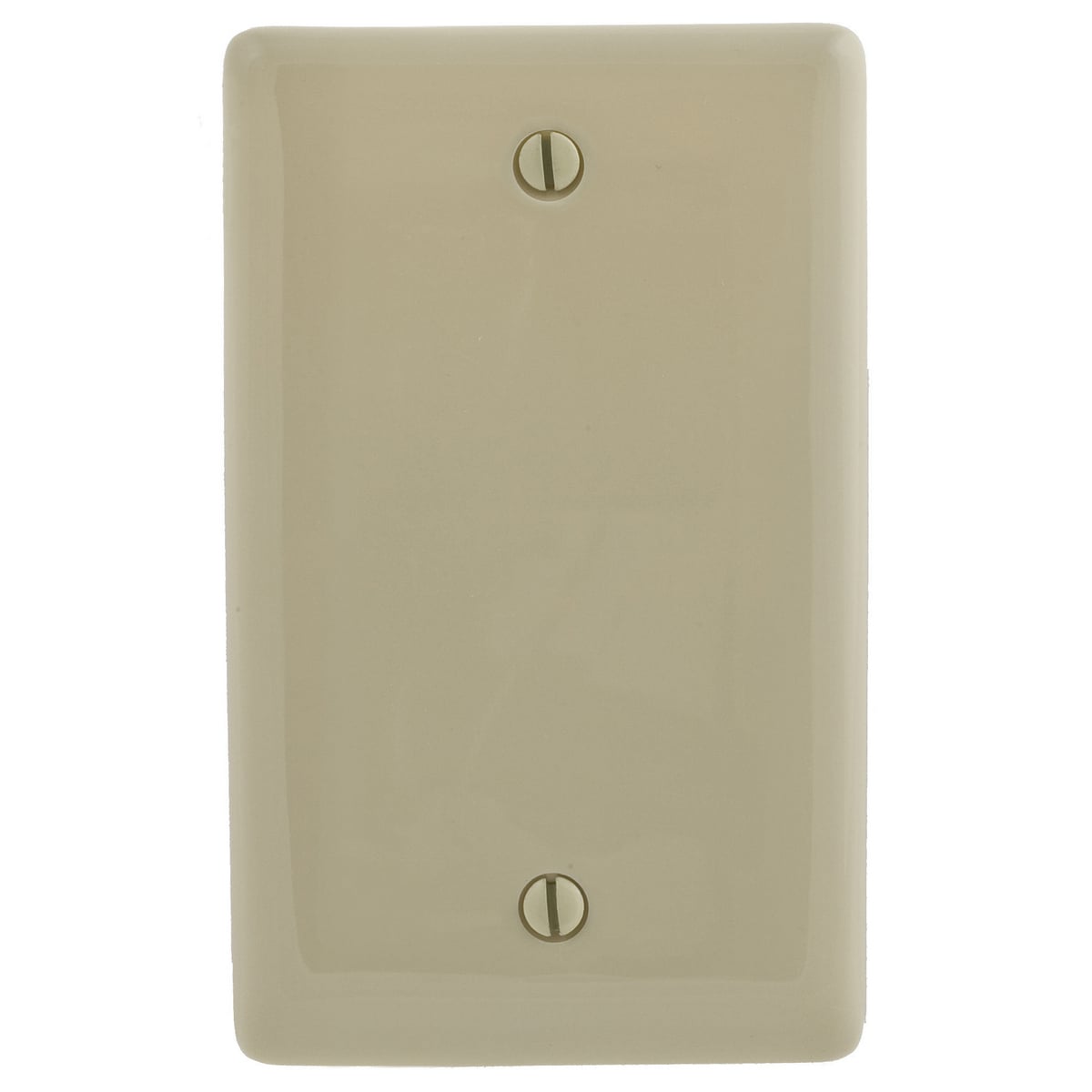 Hubbell Wiring Device Kellems, Wallplates and Box Covers, Wallplates,Nylon, 1-Gang, Jumbo, Blank, Ivory