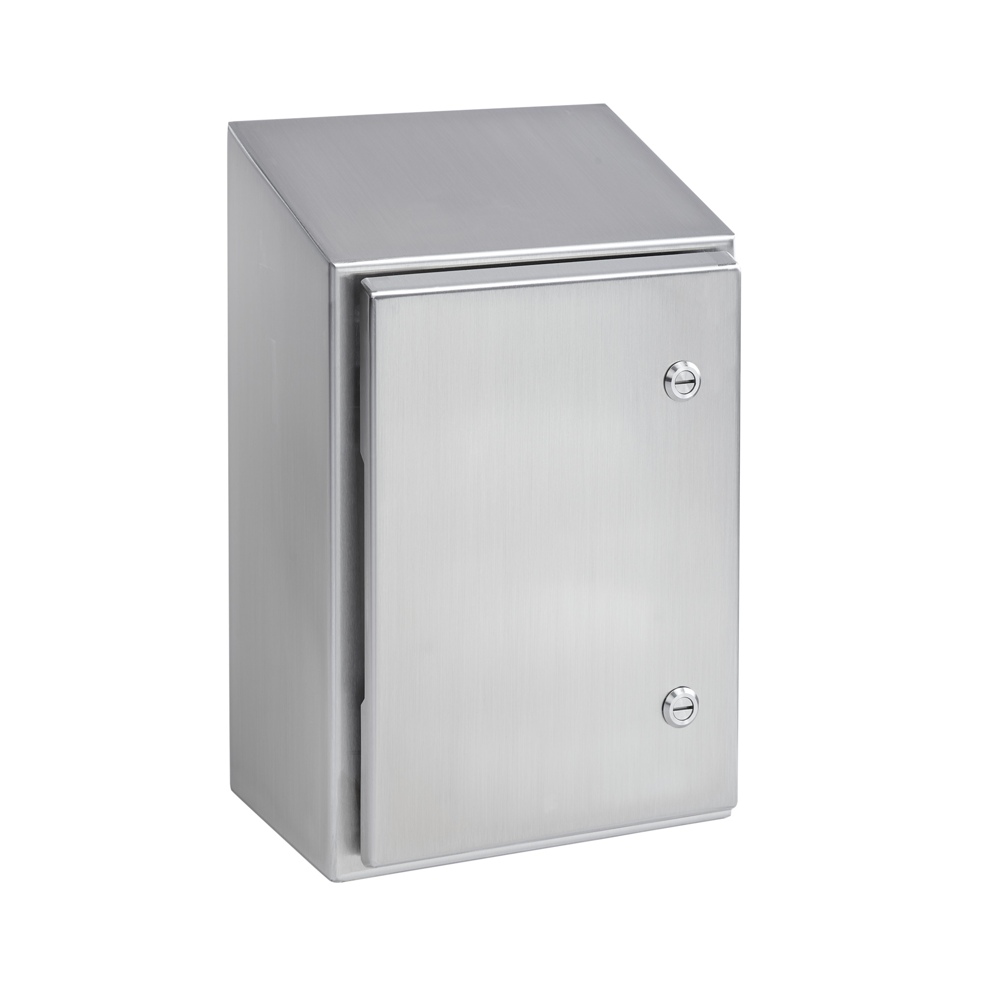 WaterShed Wallmount Sloped Top 1/4-Turn Latch Type 4X, 30x24x12, Brushed, SS 304