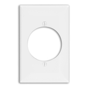 1-Gang Flush Mount 2.15-Inch Diameter, Device Receptacle Wallplate, Ivory