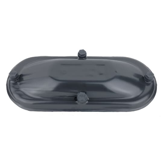 PVC Coated Conduit Body Cover, Form 8, Size 2-1/2 Inch/63 Metric, Iron, Dark Gray