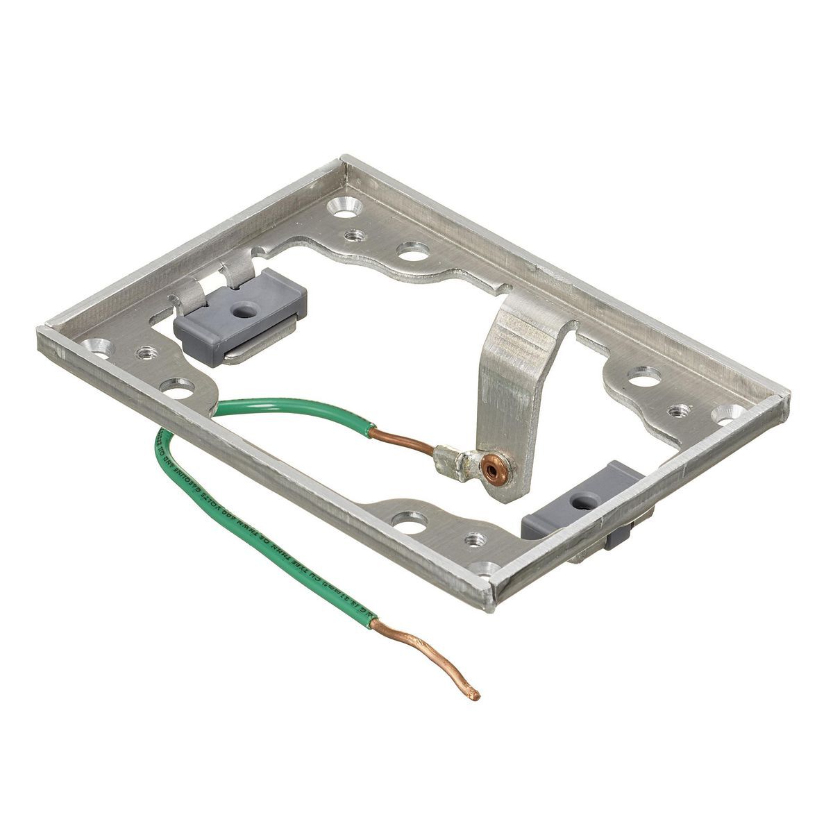 Flush Concrete Floorboxes Series, 1-Gang Cover Flange With Ground Wire, Rectangular, Aluminum