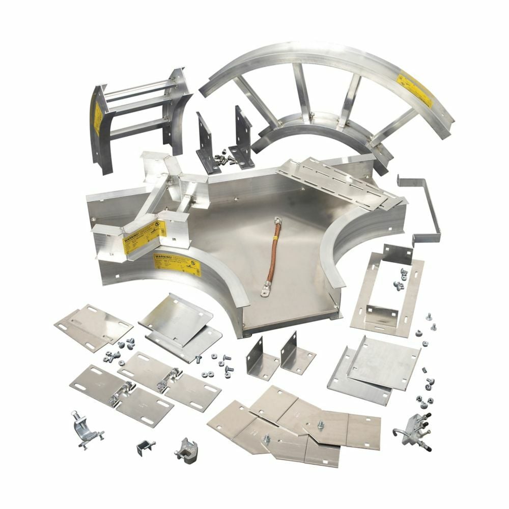 Eaton B-Line series imperial cable tray and ladder barrier strip clip, 6" height branch pivot connector