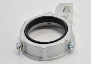 Threadless Bushing, Insulated, Grounding, Malleable Iron, Size 1-1/2 Inch, 14-1/0 Lug