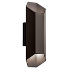 Estella adds a little flair to a contemporary style home with our 2 Light LED Outdoor Wall Light. The hexagonal design looks dynamic against homes with geometric architectural details, like rectangular floor-to-ceiling windows or squared rooflines. To enhance the LED light our Wall Light features etched glass and has a Textured Architectural Bronze finish.