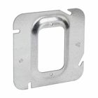 Eaton Crouse-Hinds series Square Cover, 4-11/16", Natural, Raised surface, one device, Steel, 1/4" raised, 1.8 cubic inch capacity