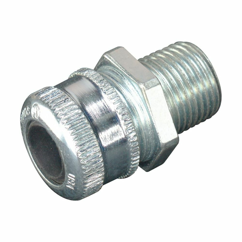 Eaton Crouse-Hinds series CGB cable gland, Cable range min/max: 0.375-0.500", Non-armoured and tray cable, Non-armoured, Steel, General purpose, 1/2" NPT
