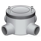 OZ-Gedney Type GUAX Conduit Outlet Box, Number Of Outlet: 4, Malleable Iron Body, Copper-Free Aluminum Cover, Size: 1 IN, Cable Entry: (4) 1 IN Hubs, 17 CU-IN Capacity, No, 3 IN Cover Opening, Finish: Zinc Electroplated With Aluminum Enamel, 3-5/8 IN Width, 2-3/8 IN Depth, 3-5/8 IN Height, NEMA Rating: NEMA 4, 7CD, 9EFG, Third Party Certification: UL File Number E-30513, Class I, Division 1, 2, Groups C, D, Class I, Zone 1, 2, Groups IIA, IIB, Class II, Division 1, 2, Groups E, F, G, Class III, CSA 020945, Applicable Third Party Standards: UL 886, CSA C22.2 Number 30, NEC Articles 500-503 And 505, Military Specification Mil-F-28675, Federal Specification A-A-50563, For Rigid Conduit And IMC