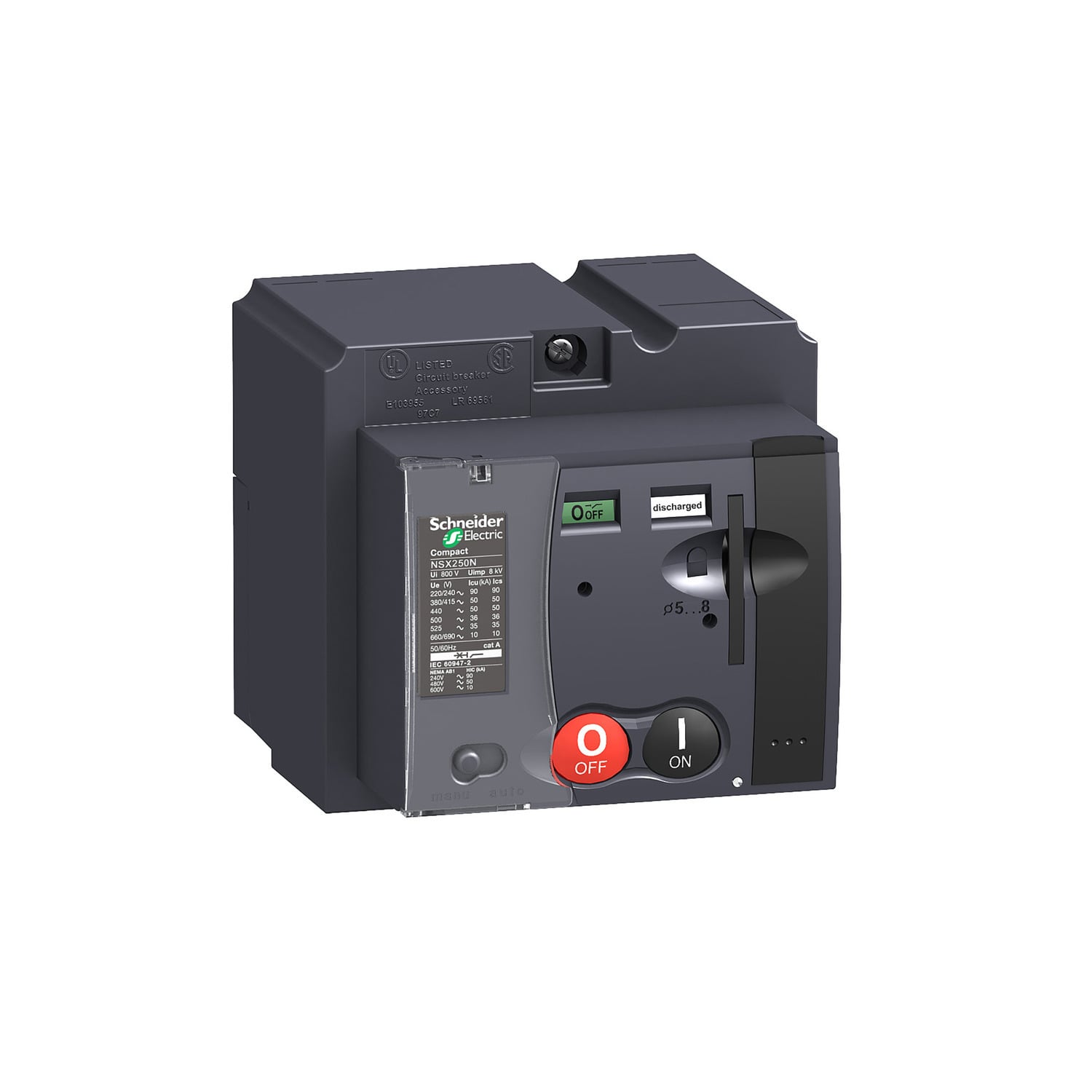 Standard motor mechanism module MT250, ComPacT NSX250, 220/240VAC 50/60Hz, 208/277VAC 60Hz