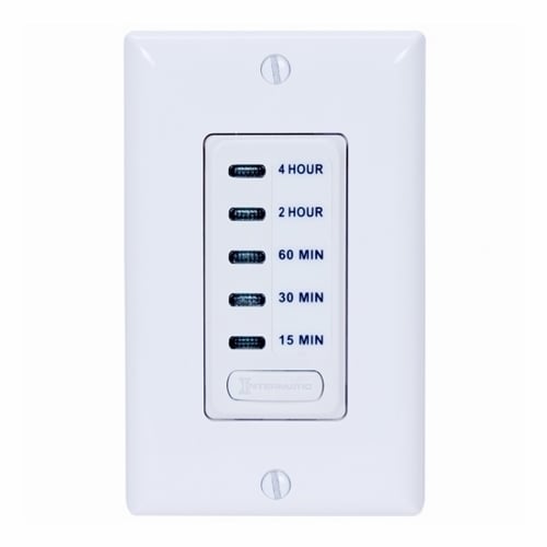 The Electronic Auto-Off Timer 15M/30M/60M/1H/4H White The EI200 Series Decorator Electronic Auto Shut-OFF Timers provide silent operation in time ranges from 5 minutes to 12 hours.