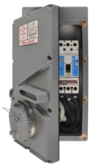 Maxgard Interlocked Receptacle with Circuit Breaker, 60 Amp, 3 Pole 4 Wire, 30 480V, 60Hz, Breaker Trip Rating 60 Amp