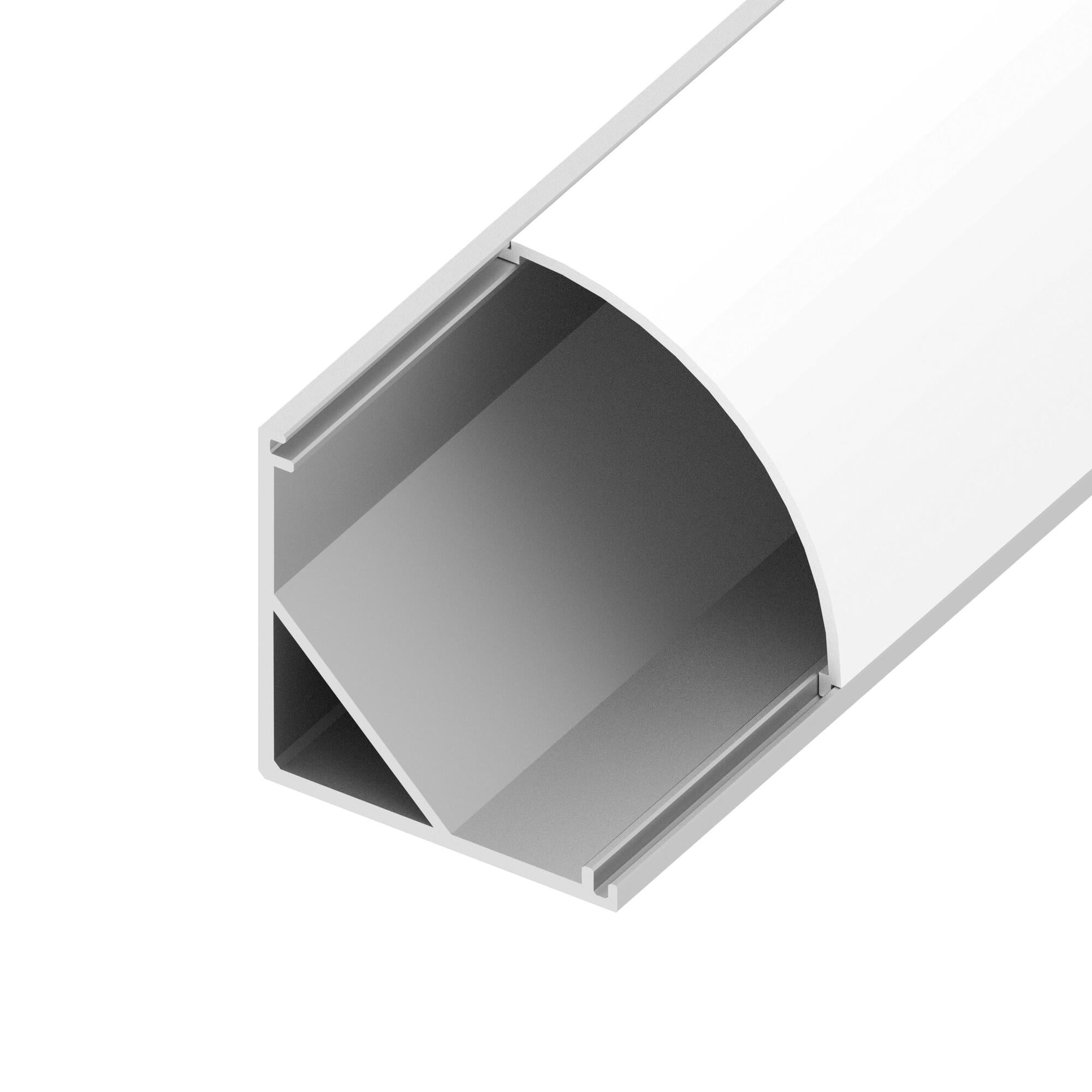 Channel Bundle, 20mm ROUNDED CORNER, 48 in., Frosted Cover, End Cap Pairs, Mounting Hardware