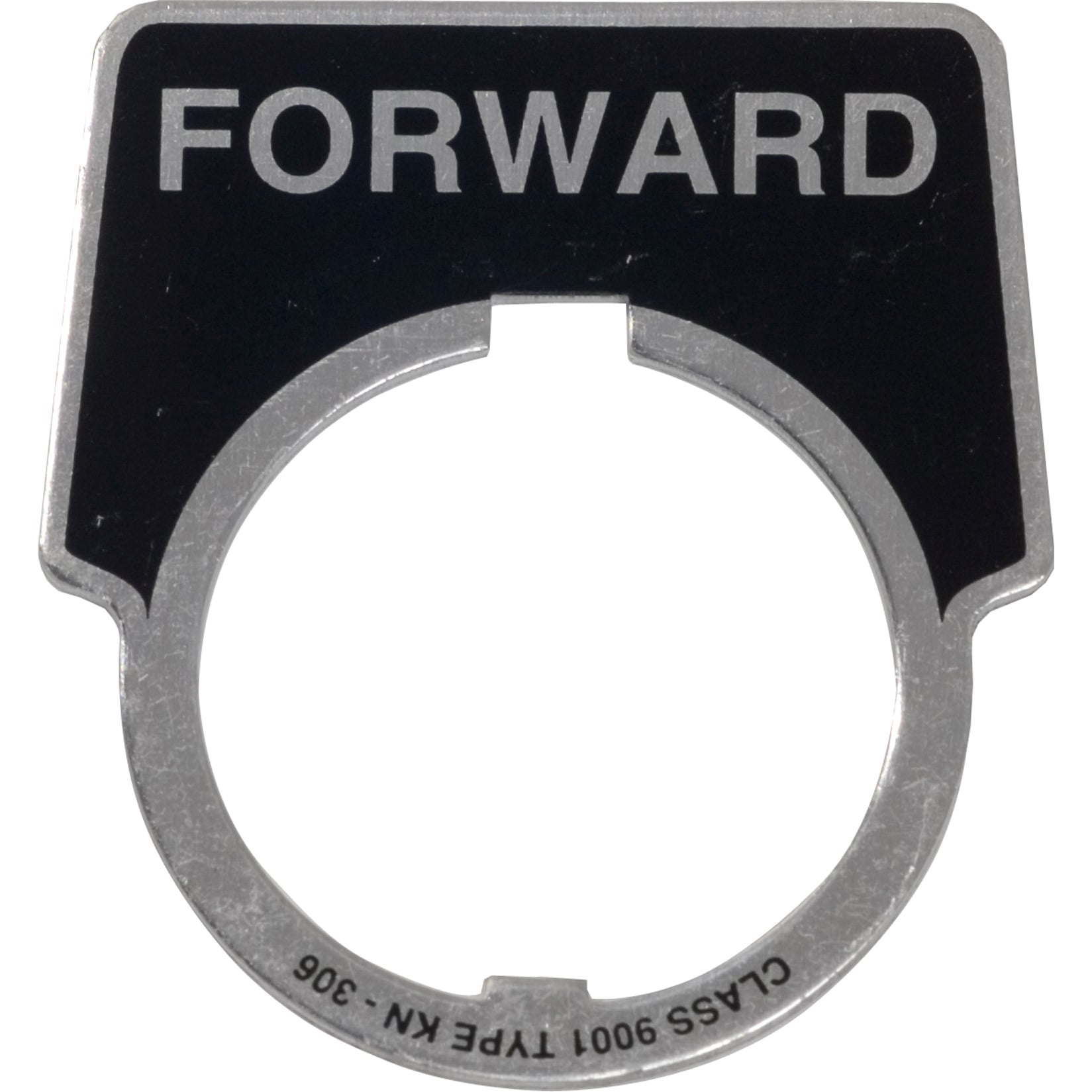 Legend, Harmony 9001K, Harmony 9001SK, 30mm, aluminium, black with silver letters, 44x50mm, marking FORWARD