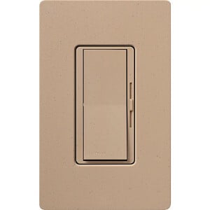 Diva LED+ Dimmer - Satin Finish,  LED, Incandescent/Halogen, 3-way/single-pole, 150W LED or 600W inc/hal in mocha stone
