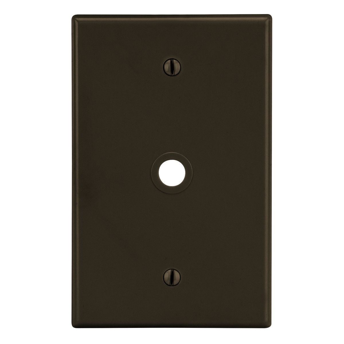 Wallplate, Mid-Size 1-Gang, .406" Opening, Box Mount, Brown