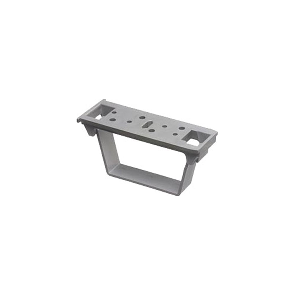 Flat surface bracket for Arlington's T205. To be used on flat surfaces. Bracket has hinged opening for easily installing or removing cable.