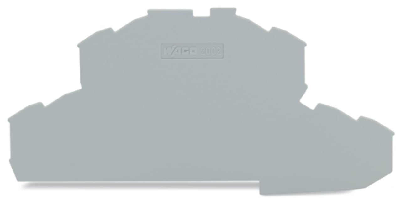 End and intermediate plate; 0.8 mm thick; gray