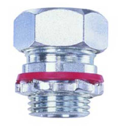 Connector, cord grip, straight, aluminum, k.o. size 1/2", cord range .250-.350