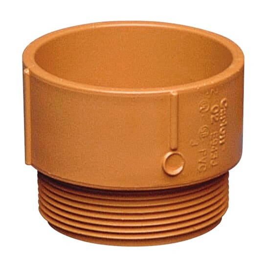 2 Inch Resi-Gard orange non-metallic male terminal adapter.