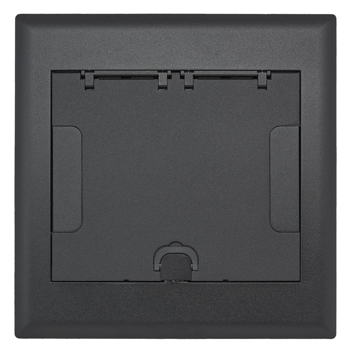 Raised Access or Wooden Floors, Recessed, 8/10-Gang AFB Series, Cover Assembly, Black Powder Paint Finish