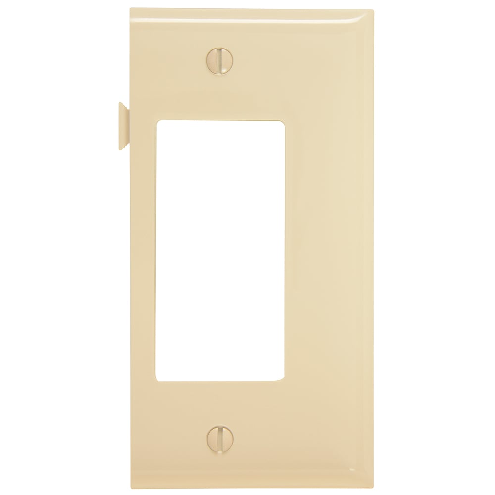 Sectional Wall Plate Semi-Jumbo Decorator End Section Light Almond