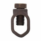 Eaton Crouse-Hinds series ground clamp, 5/8" clamping range, Copper alloy, Ground rod for direct burial
