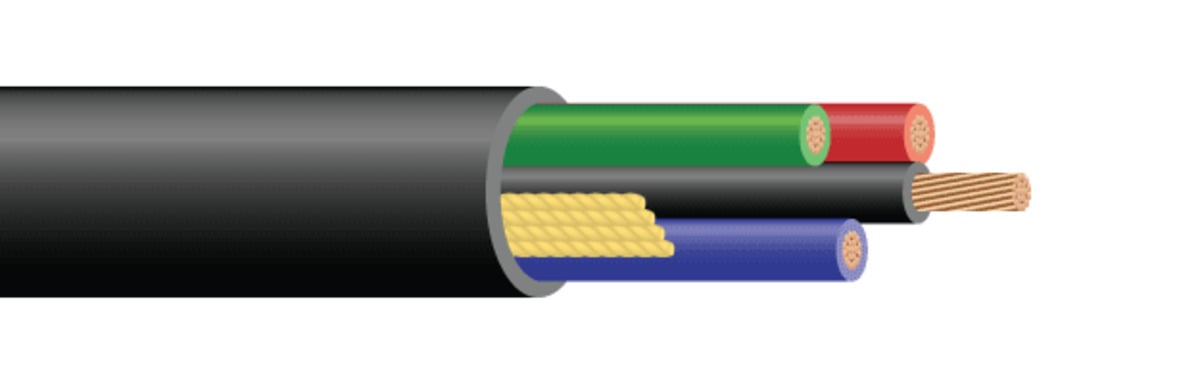 3/C CU 2000V XLPE RHH/RHW-2 PVC Power Cable With Ground VFD