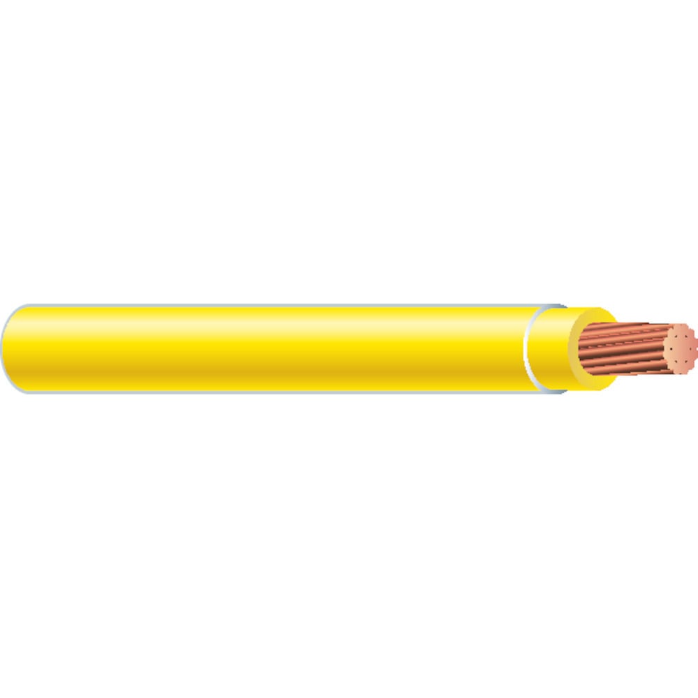 58020005 THHN Wire, 12 AWG, Copper Conductor, Stranded, Yellow, 2000 ft CoilPak